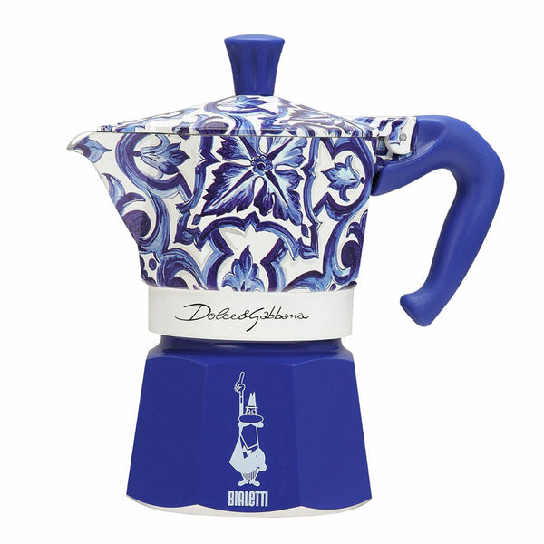 Italienische Kaffeemaschine Bialetti MOKA D&G BLU MEDIT. 3T Blau Aluminium 3 Kopper