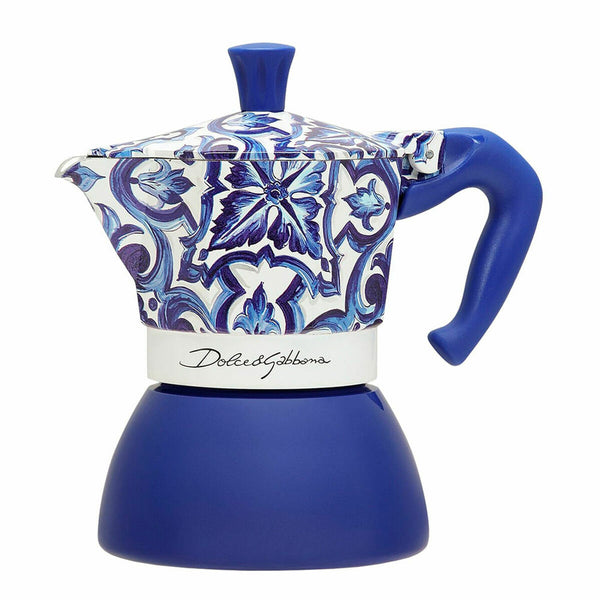 Italienische Kaffeemaschine Bialetti D&G BLU MEDI 4T Blau Edelstahl 4 Kopper
