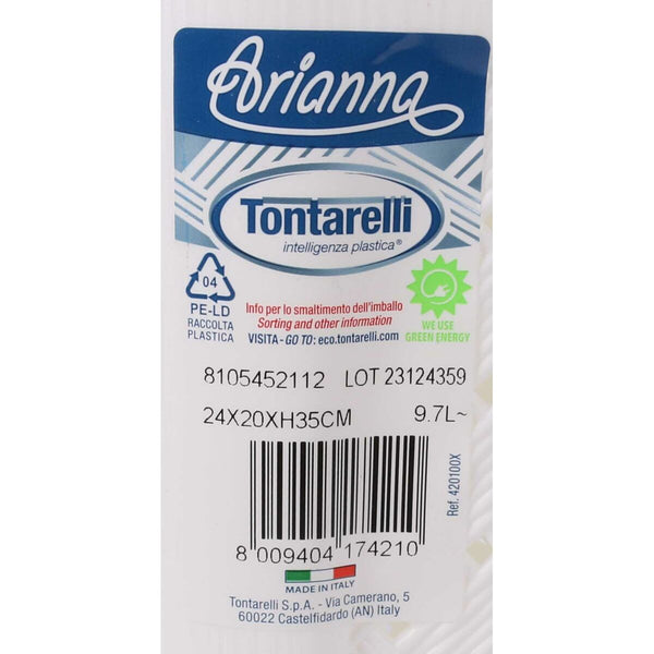 Papierkorb Tontarelli TON831 10 L Weiß