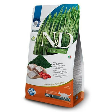 Katzenfutter Farmina N&D Spirulina Herring Erwachsener Fisch Lamm 1,5 Kg Katzenminze