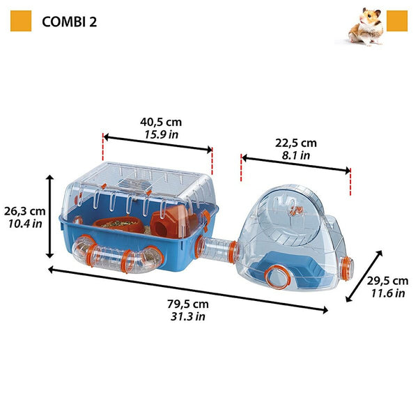 Käfig Ferplast Combi 2 Kunststoff 79,5 x 29,5 x 29,5 cm