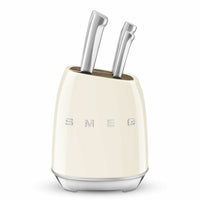 Küchenmesserset und Halterung Smeg KBSF02CR Creme