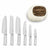 Küchenmesserset und Halterung Smeg KBSF02CR Creme