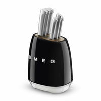 Küchenmesserset und Halterung Smeg KBSF02BL