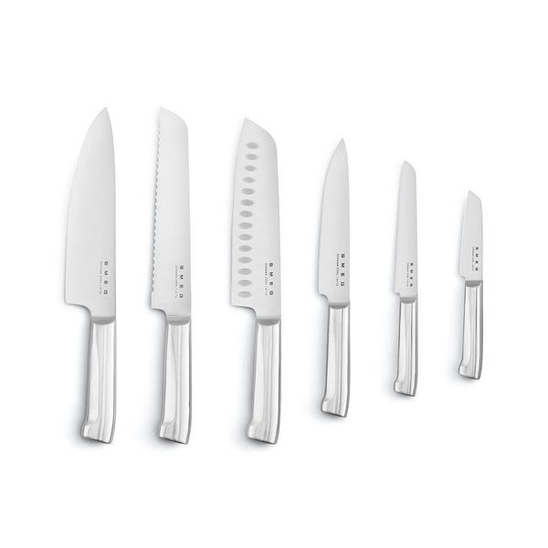 Küchenmesserset und Halterung Smeg KBSF02PB