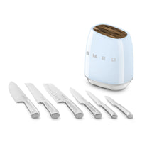Küchenmesserset und Halterung Smeg KBSF02PB