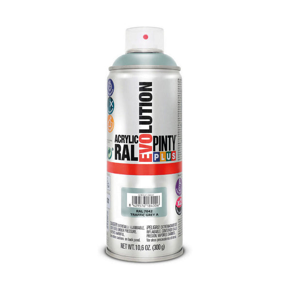 Sprühfarbe Pintyplus Evolution RAL 7042 400 ml Traffic Grey