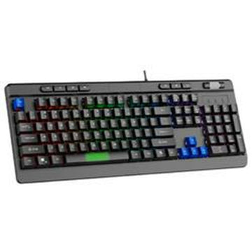 Gaming Tastatur Sparco SPMEMKEYBESP Schwarz Qwerty Spanisch