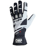 Karting Handschuhe OMP KS-3 Weiß/Schwarz Schwarz/Weiß XXS