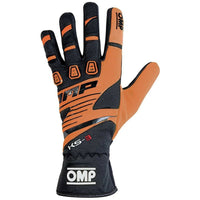 Karting Handschuhe OMP KS-3 Orange/Schwarz Schwarz/Orange M