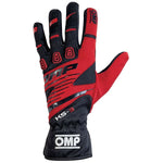 Karting Handschuhe OMP KS-3 Rot/Schwarz XS