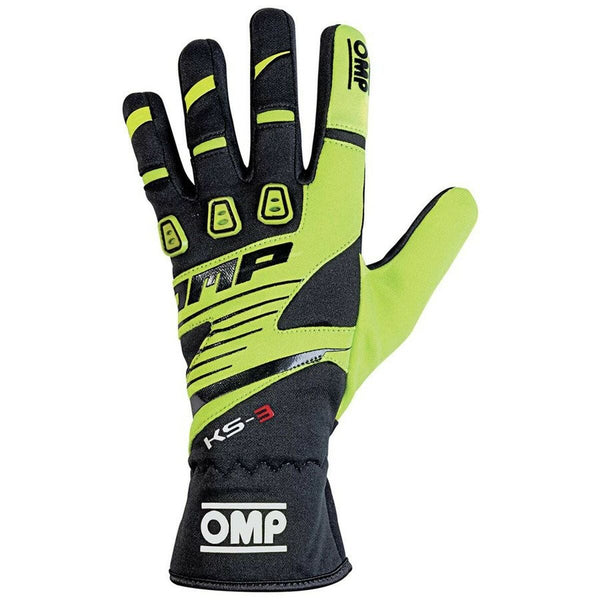 Karting Handschuhe OMP KS-3 Gelb/Schwarz XXS