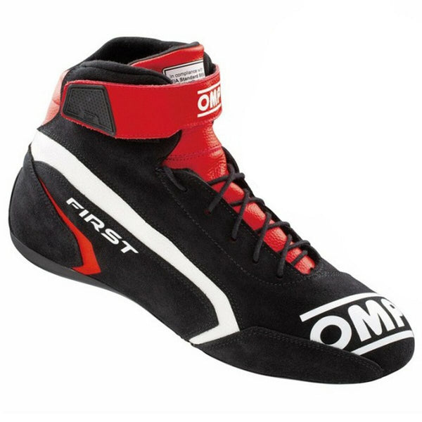 Rennstiefel OMP FIRST Schwarz/Rot 44