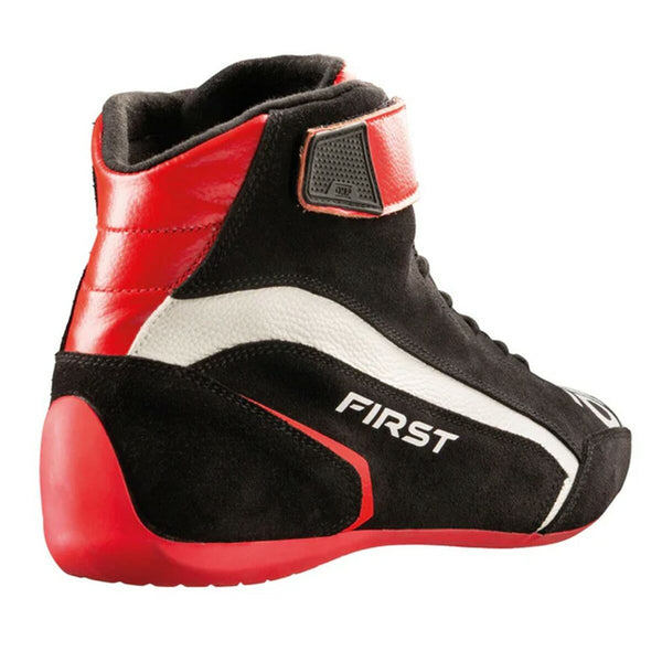 Rennstiefel OMP FIRST Schwarz/Rot 44