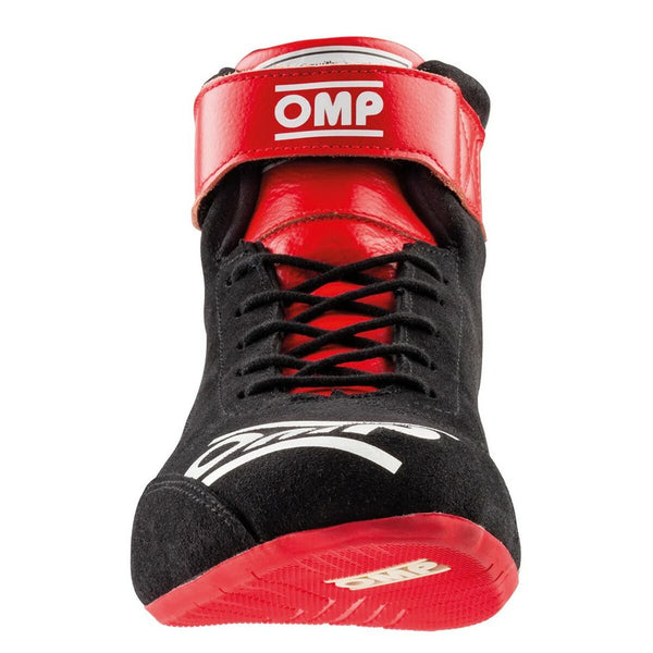 Rennstiefel OMP FIRST Schwarz/Rot 44