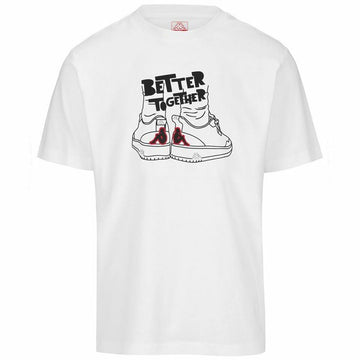 Herren Kurzarm-T-Shirt Kappa Glabu Tbar Weiß