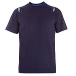 Herren Kurzarm-T-Shirt Sparco TECH STRETCH Marineblau