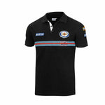 Herren Kurzarm-Poloshirt Sparco Martini Racing Schwarz (Größe M)