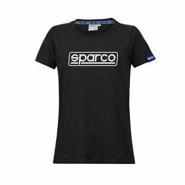 Damen Kurzarm-T-Shirt Sparco S01325NR2M Schwarz (M)