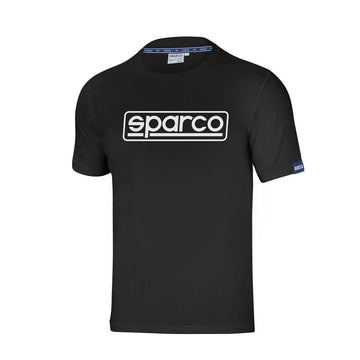 Herren Kurzarm-T-Shirt Sparco FRAME Schwarz