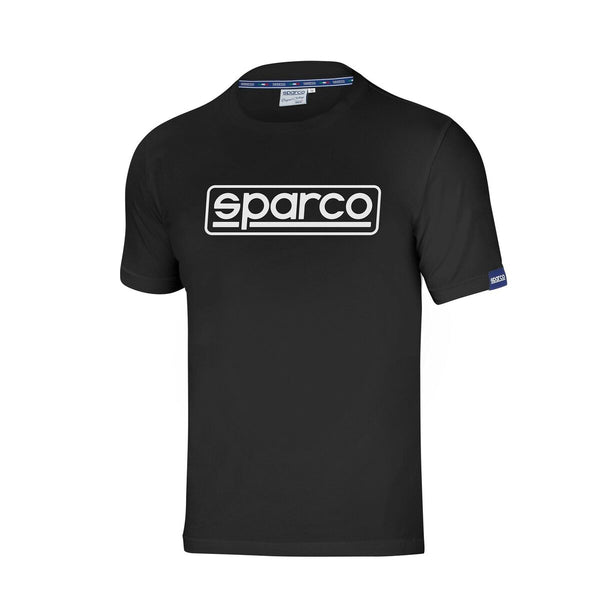 Herren Kurzarm-T-Shirt Sparco FRAME Schwarz