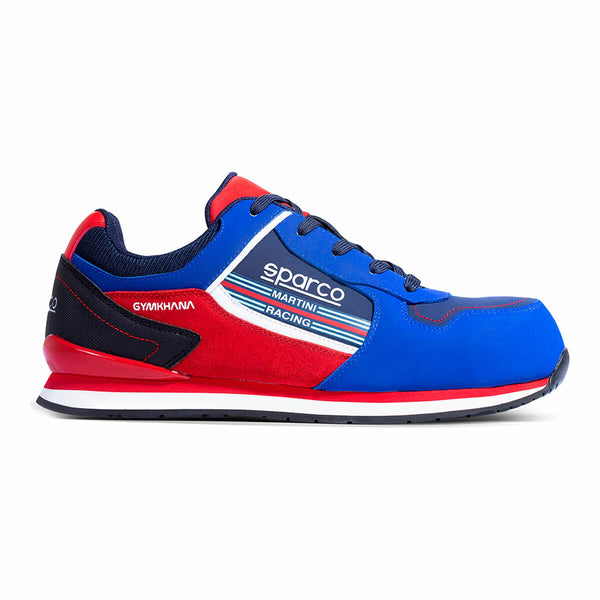 Sicherheits-Schuhe Sparco Ndis Scarpa Gymkhana Martini Racing S3 ESD Blau Rot