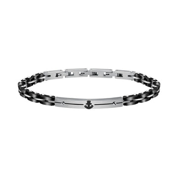 Herrenarmreif Sector SAFR13 Silber Schwarz