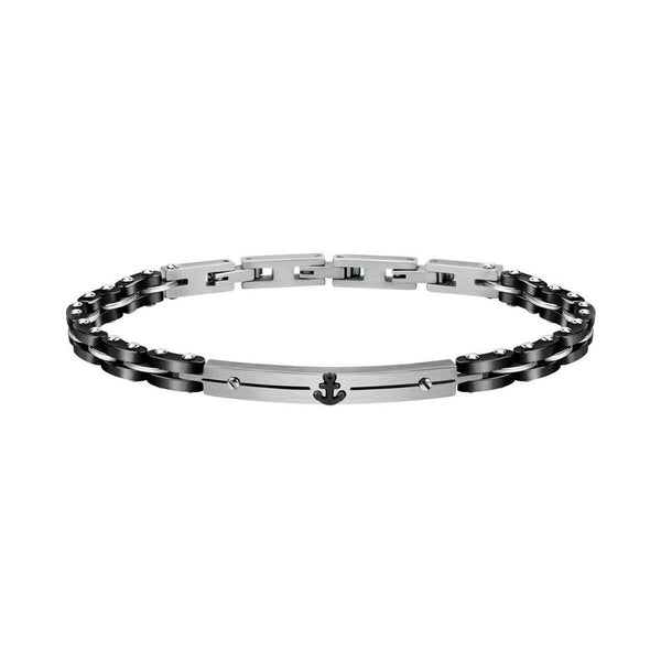 Herrenarmreif Sector SAFR13 Silber Schwarz