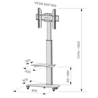 TV Halterung Techly ICA-TR3SL 40 kg 70" 37"