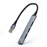 Hub USB Ewent EW1144 Grau Silberfarben
