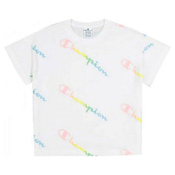 Herren Kurzarm-T-Shirt Champion Crewneck Croptop Größe L Weiß