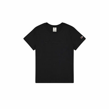 Damen Kurzarm-T-Shirt Champion Champion Crewneck Schwarz