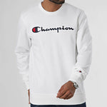 Herren Sweater ohne Kapuze Champion CREWNECK SWATSHIRT 220254 WHT Weiß