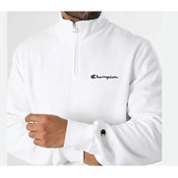 Herren Sweater ohne Kapuze Champion HALF ZIP SWEATSHIRT 220263 WHT Weiß