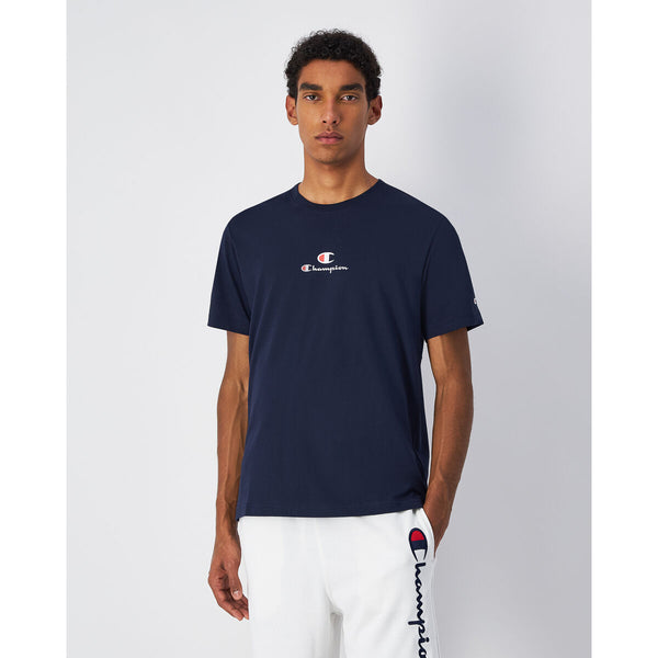 Herren Kurzarm-T-Shirt Champion CHAMPION SS TEE 220775 NNY Marineblau