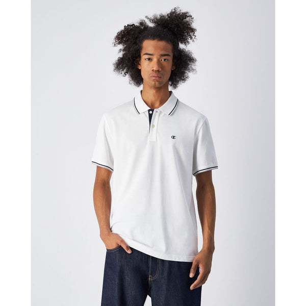 Herren Kurzarm-Poloshirt Champion CHAMPION POLO 220897 Weiß