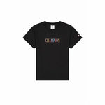 Damen Kurzarm-T-Shirt Champion Crewneck Croptop Schwarz