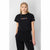 Damen Kurzarm-T-Shirt Champion Crewneck Croptop Schwarz