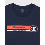 Herren Kurzarm-T-Shirt Champion Crewneck Blau