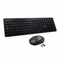 Tastatur mit Drahtloser Maus Ewent EW3256 2.4 GHz Schwarz Spanisch