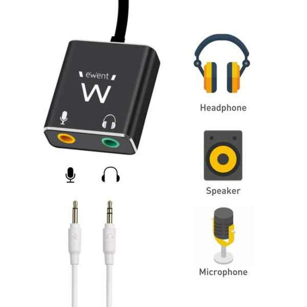 Audioadapter Jack Ewent EC1645 USB C 15 cm