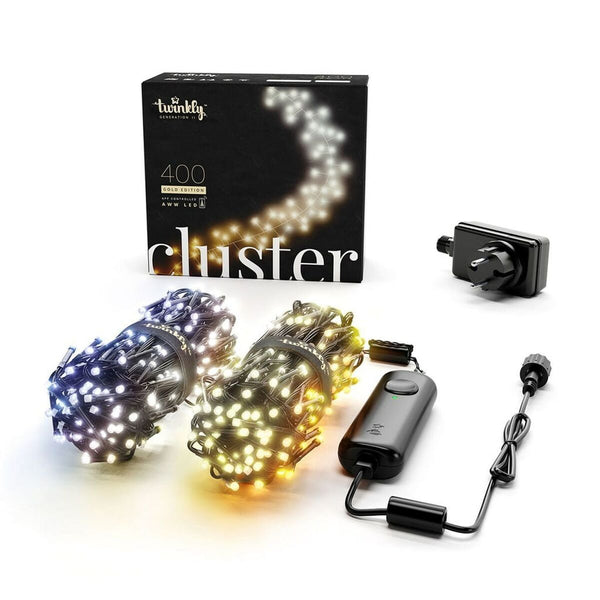 LED-Lichterkette Twinkly CLUSTER Weihnachten Schwarz 6 m