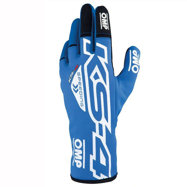 Kinder Karting Handschuhe OMP KS-4 Blau Weiß 4