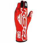 Karting Handschuhe OMP KS-4 Weiß Rot