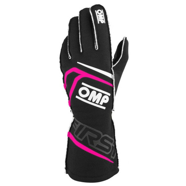Karting Handschuhe OMP MY2025 Schwarz Pink FIA 8856-2018