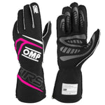 Karting Handschuhe OMP MY2025 Schwarz Pink FIA 8856-2018