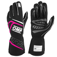 Karting Handschuhe OMP MY2025 Schwarz Pink FIA 8856-2018