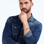 Herrenarmreif Sector Silber