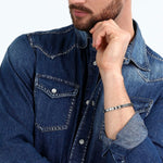 Herrenarmreif Sector Silber