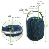 Tragbare Bluetooth-Lautsprecher Techly ICASBL321BL Blau